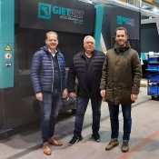Mr. Danny Willemsen (GIETART) with Mr. Frank Debus and Mr. Jannik Löhl (DEBUS)
